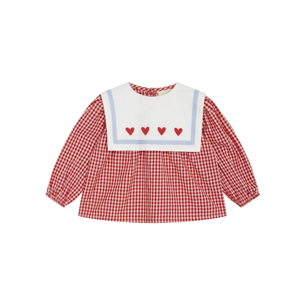 Flöss Aps Anna Blouse Blouse Ruby Gingham