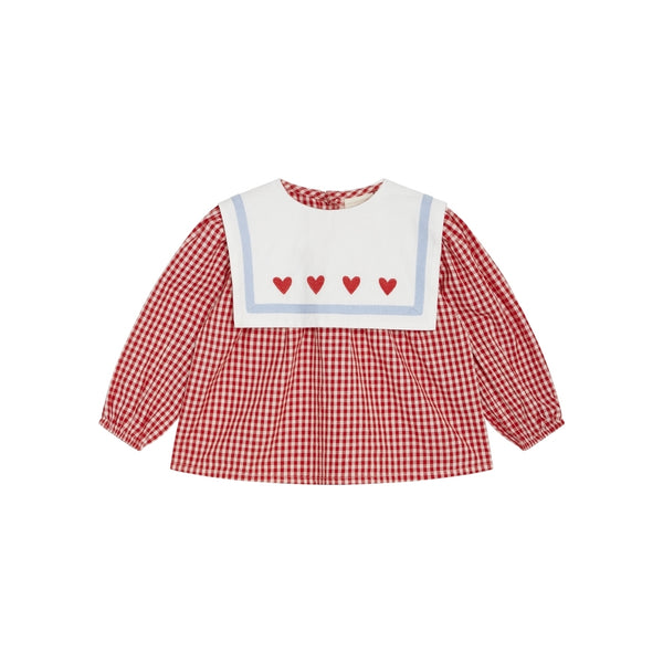 Flöss Aps Anna Blouse Blouse Ruby Gingham