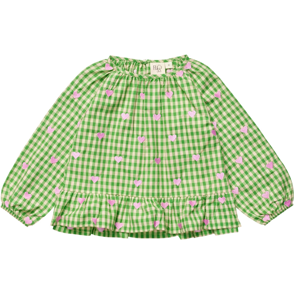 Flöss Aps Becca Blouse Blouse Green gingham