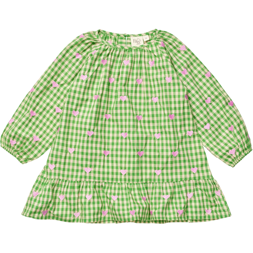 Flöss Aps Becca Dress Dress Green gingham