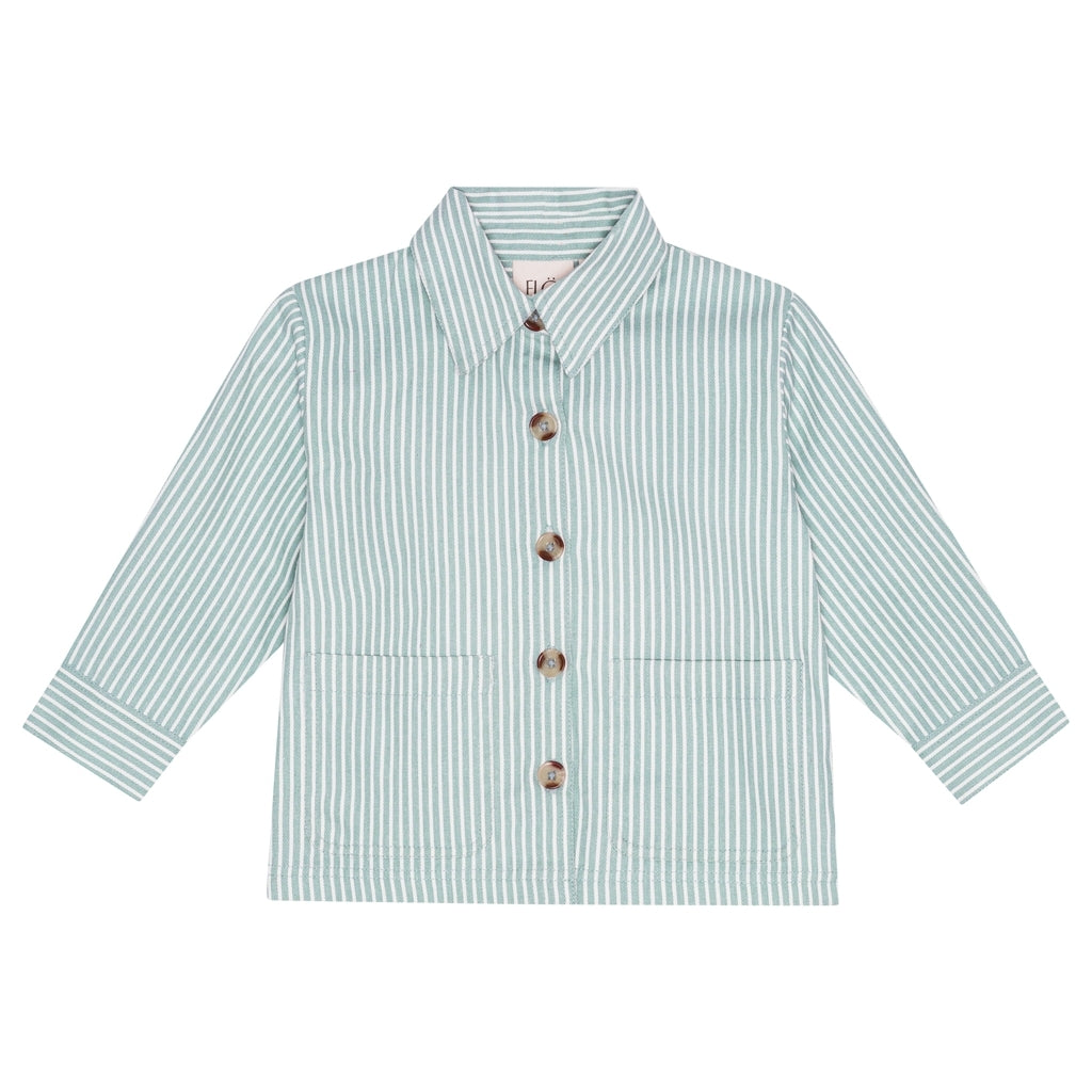 Flöss Aps Birk Overshirt Shirt Misty blue/Cloud