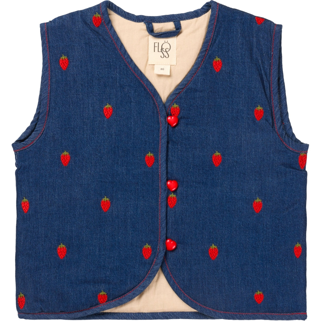 Flöss Aps Colette Vest Vest Berry Denim