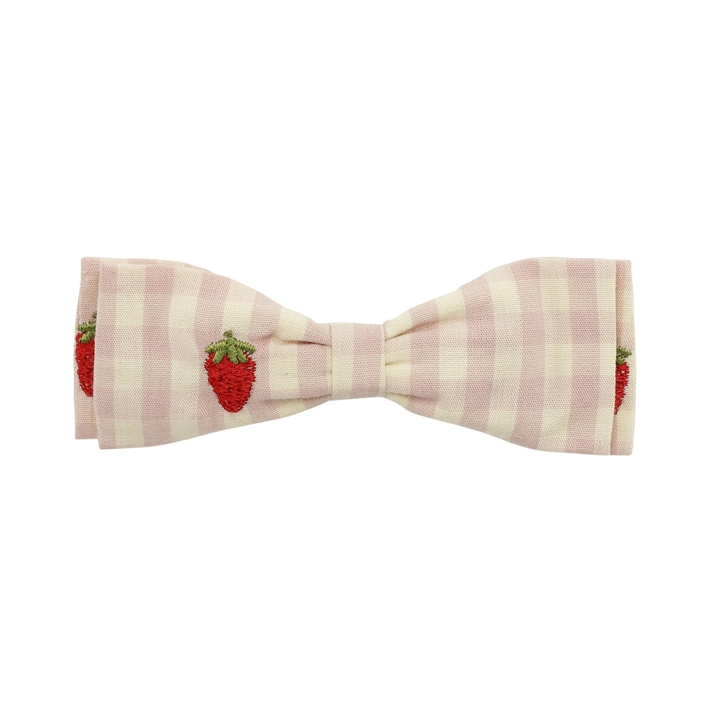 Flöss Aps Dolly Bow Bow Pink Berry Gingham