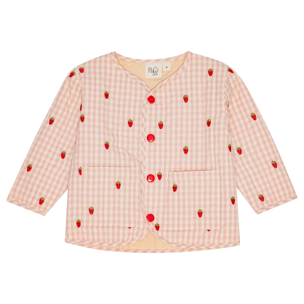 Flöss Aps Dolly Jacket Jacket Pink Berry Gingham