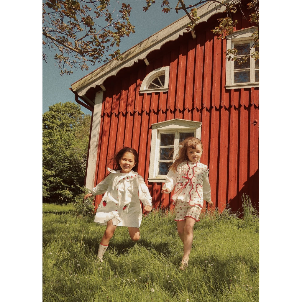 Flöss Aps Everlyn LS Dress Dress Bright White Berry