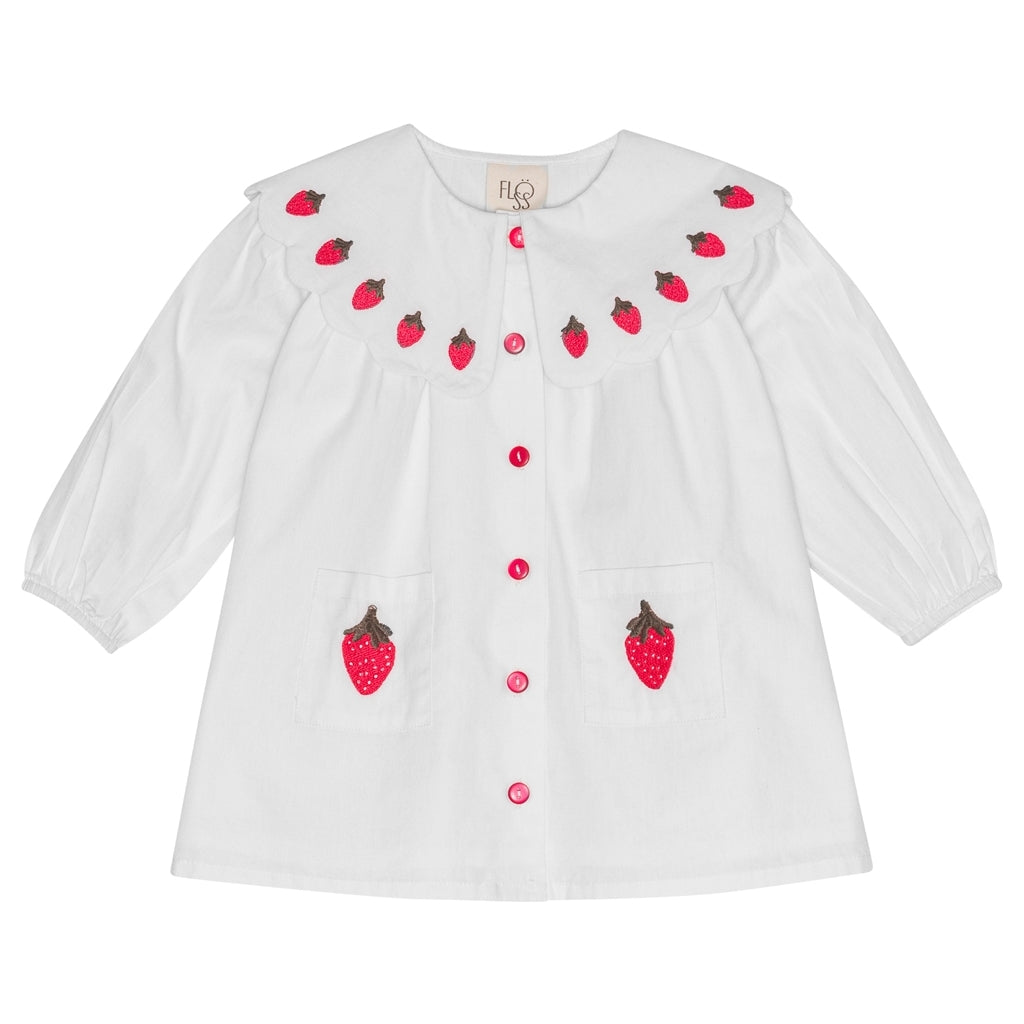 Flöss Aps Everlyn LS Dress Dress Bright White Berry