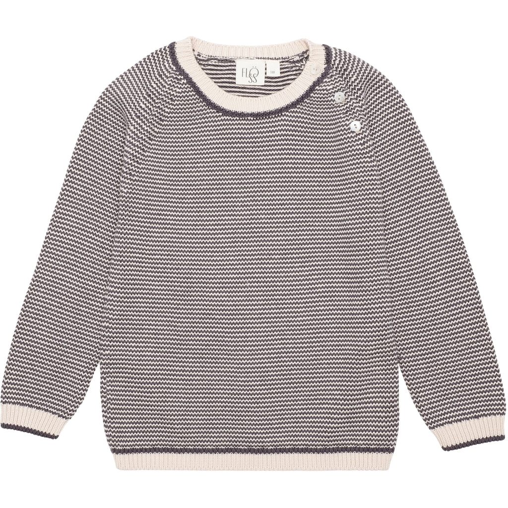 Flöss Aps Faith Sweater Sweater Ecru/Navy