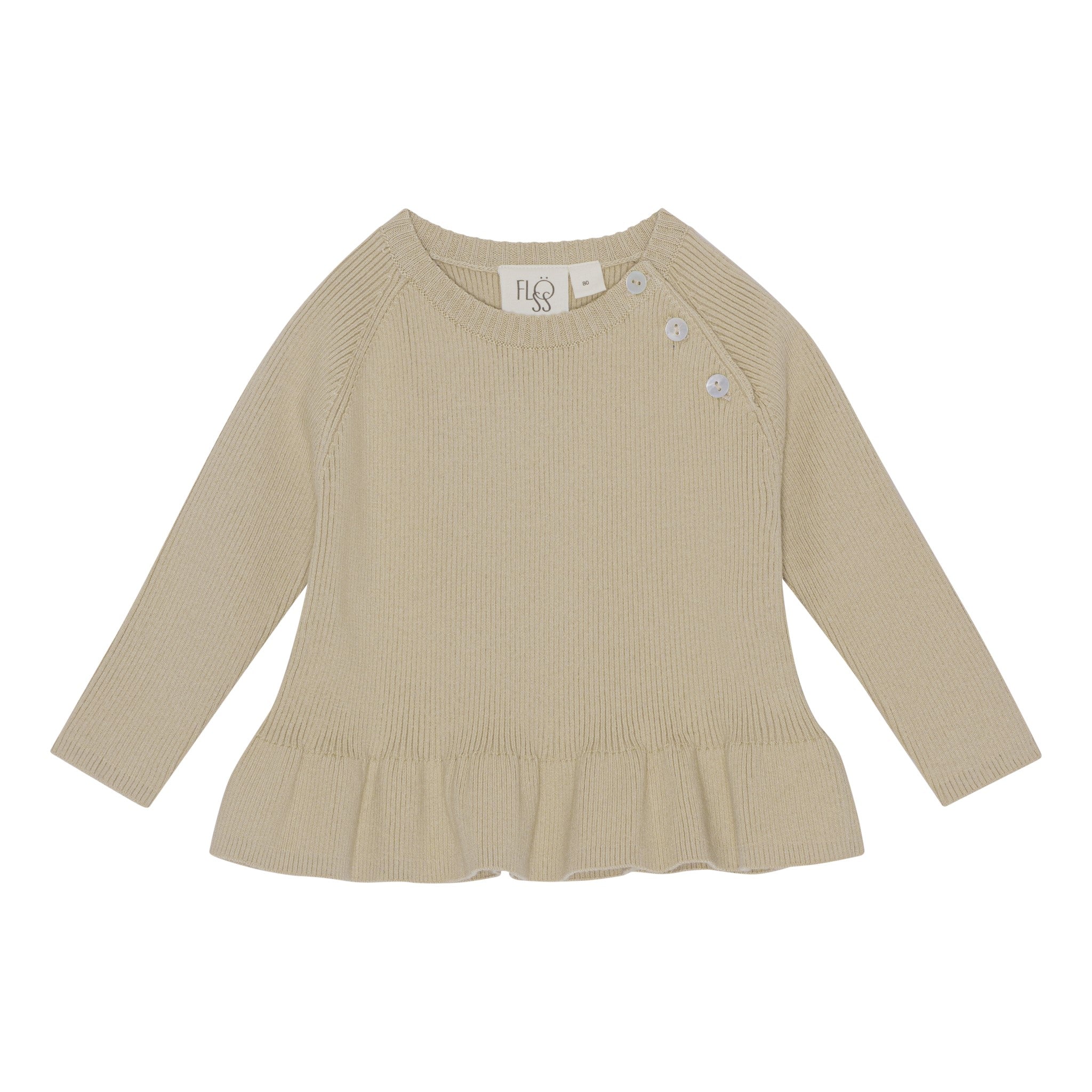 Flöss Aps Flye Blouse Sweater solid sand