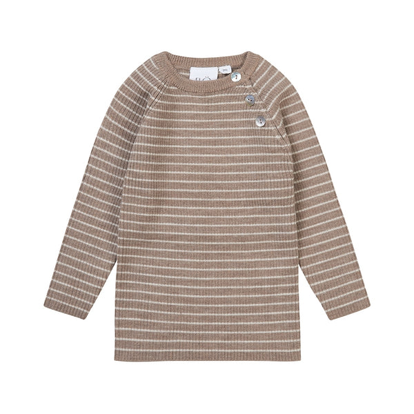 Flöss Aps Flye Sweater Wool Sweater Ash Melange/Oat Melange