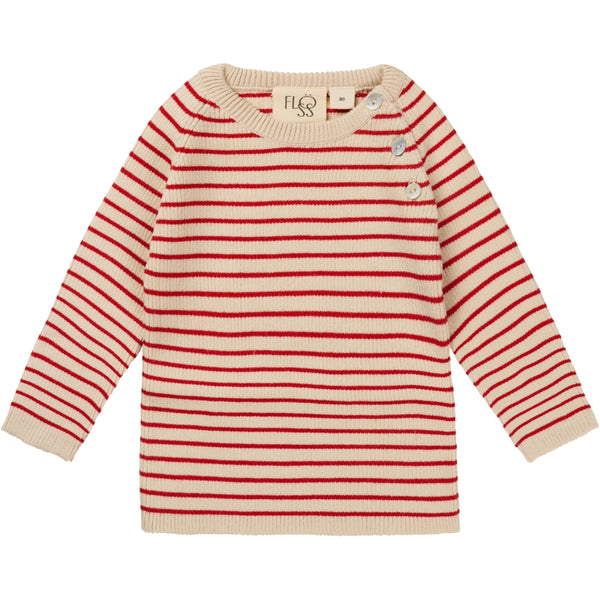 Flöss Aps Flye Sweater Wool Sweater Ruby Red/Cloud