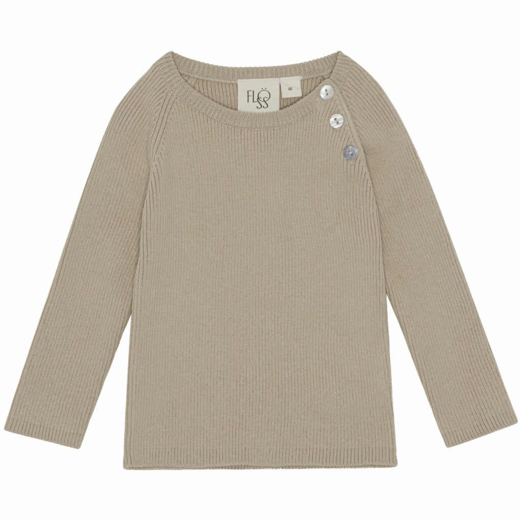 Flöss Aps Flye sweater solid Sweater Sand