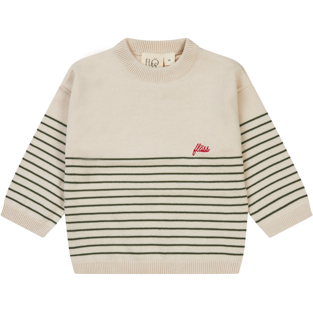 Flöss Aps Hansen Sweater Sweater Forest Green/Cloud