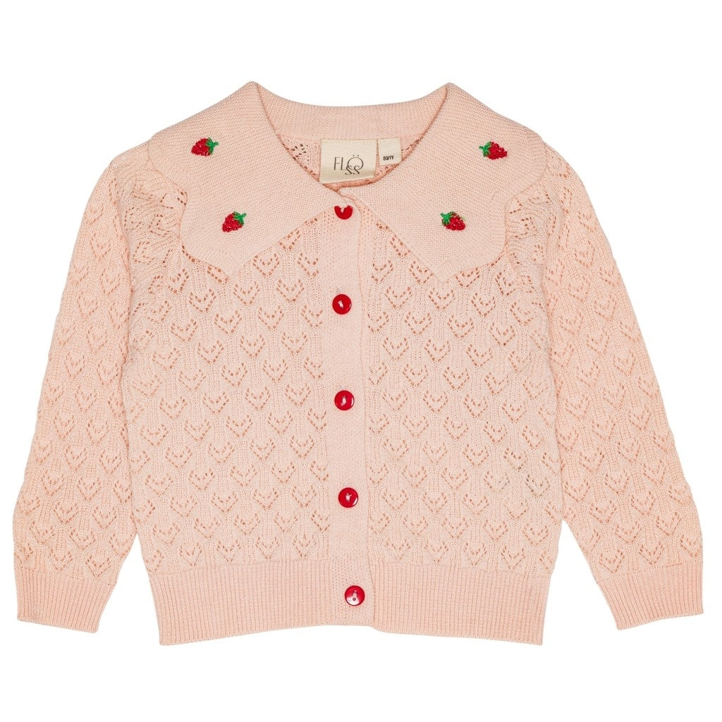 Flöss Aps Isabel Cardigan Cardigan Light Pink/Red