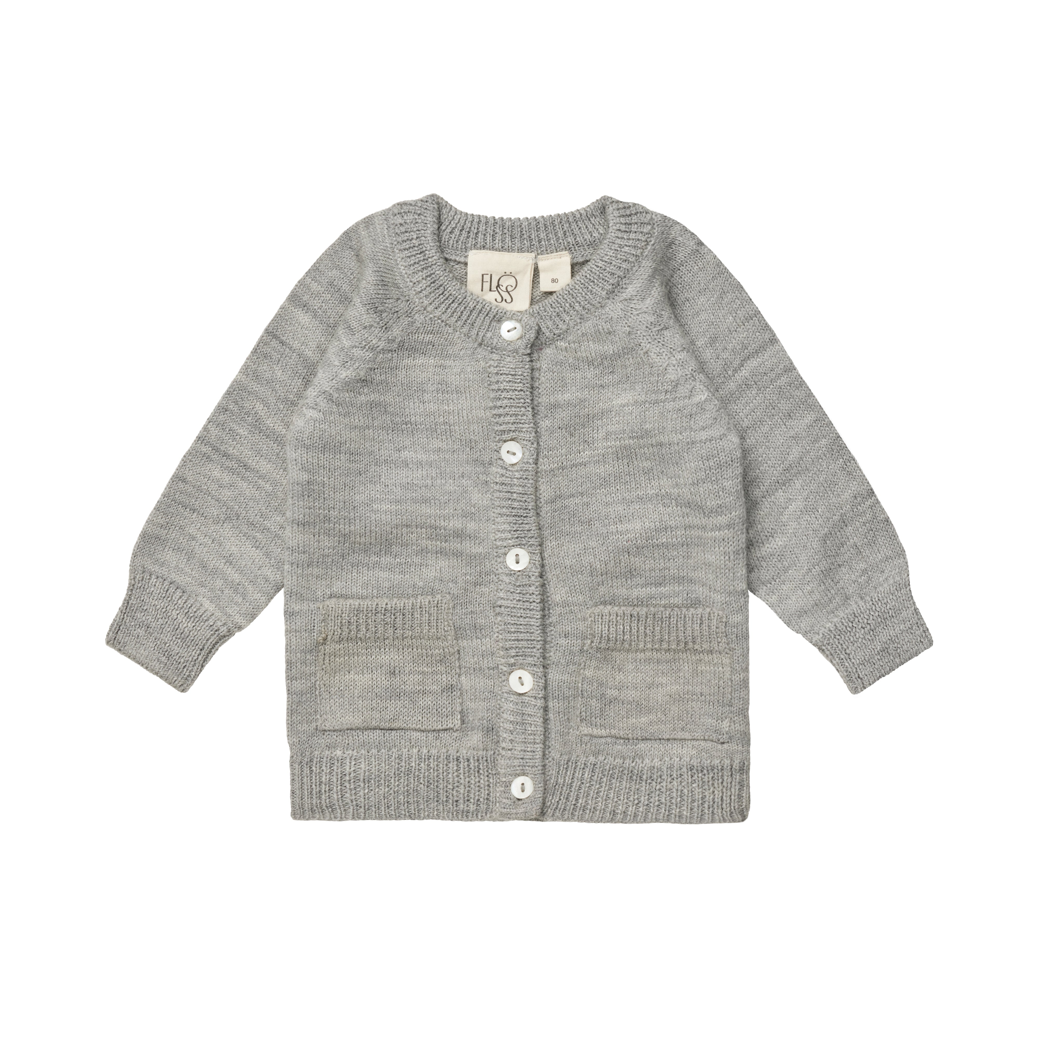 Flöss Aps Juno Cardigan Cardigan Grey Melange