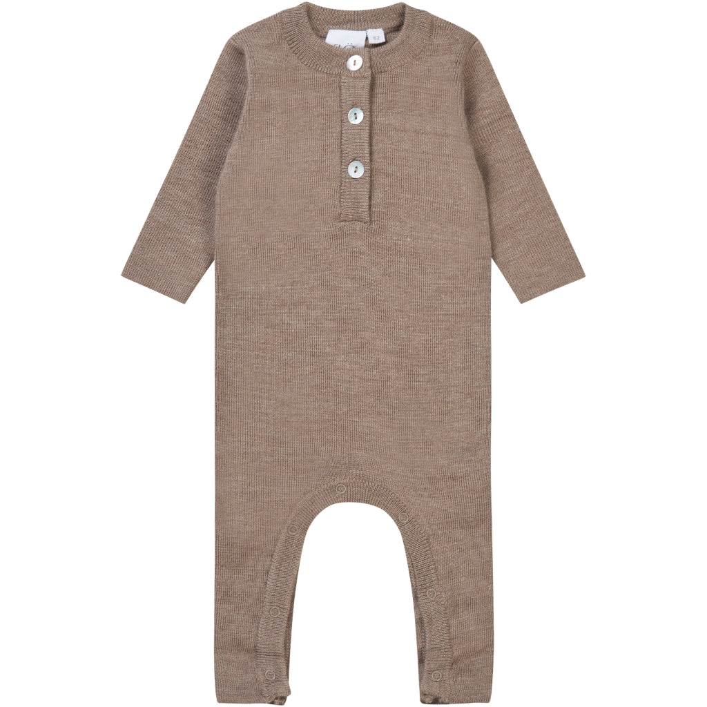 Flöss Aps Kaya Onesie Wool Onesie Ash Melange