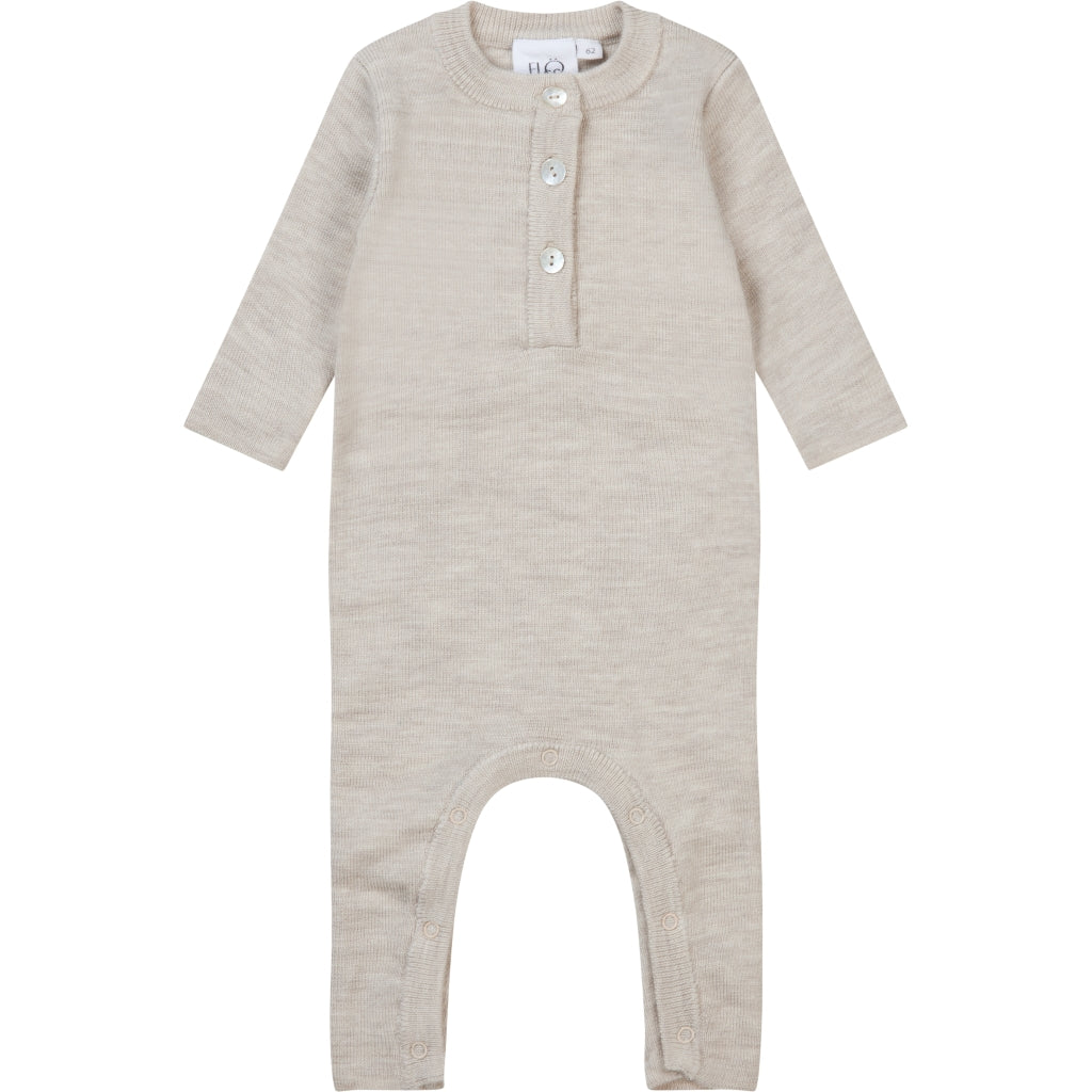 Flöss Aps Kaya Onesie Wool Onesie Oat Melange