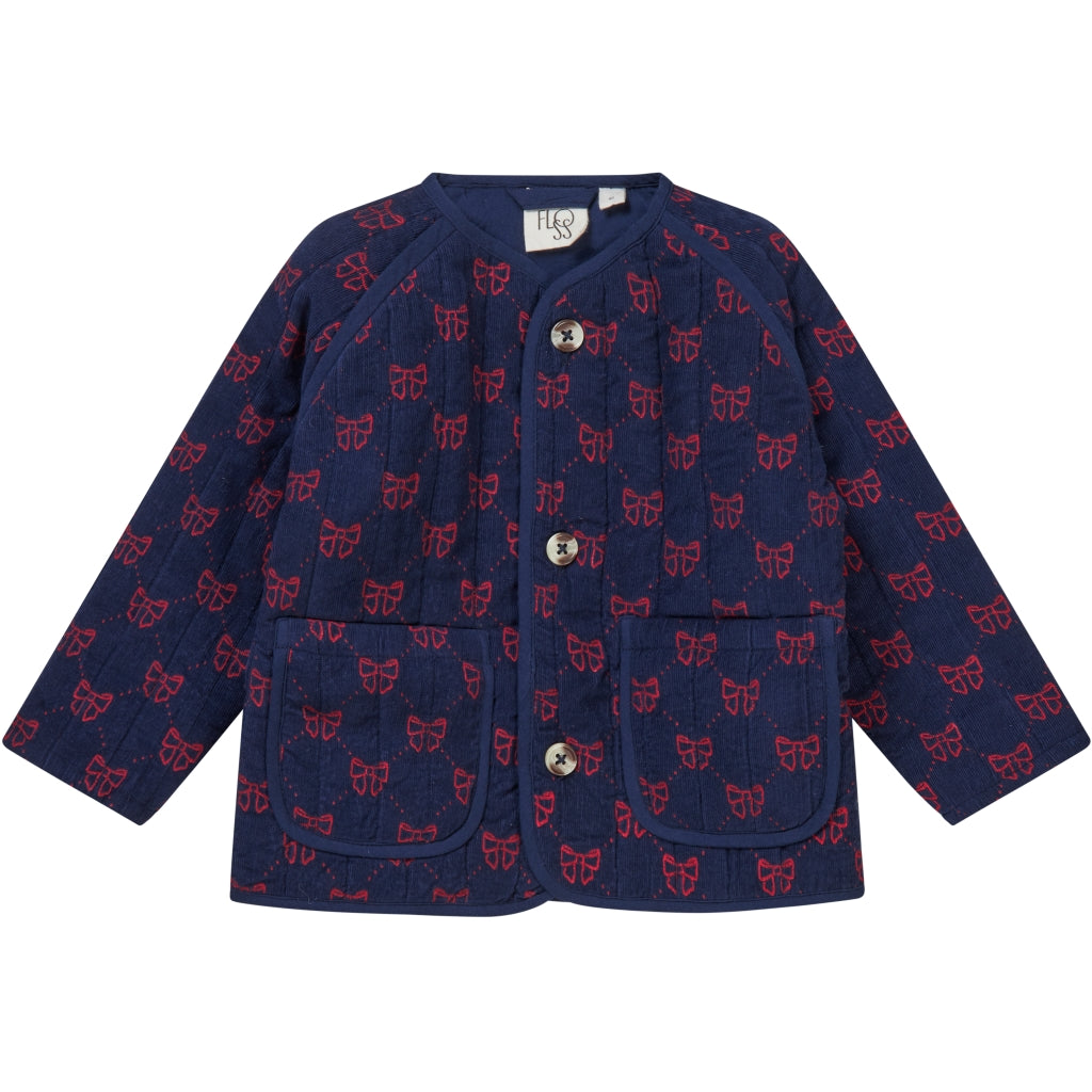 Flöss Aps Luna Jacket Jacket Navy/Ruby Red Bows