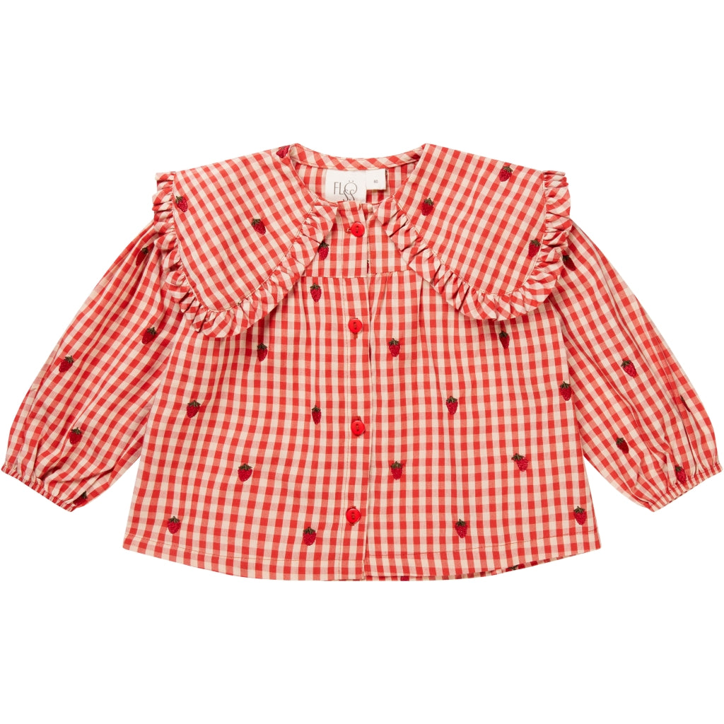 Flöss Aps Molly LS Blouse Blouse Berry Gingham