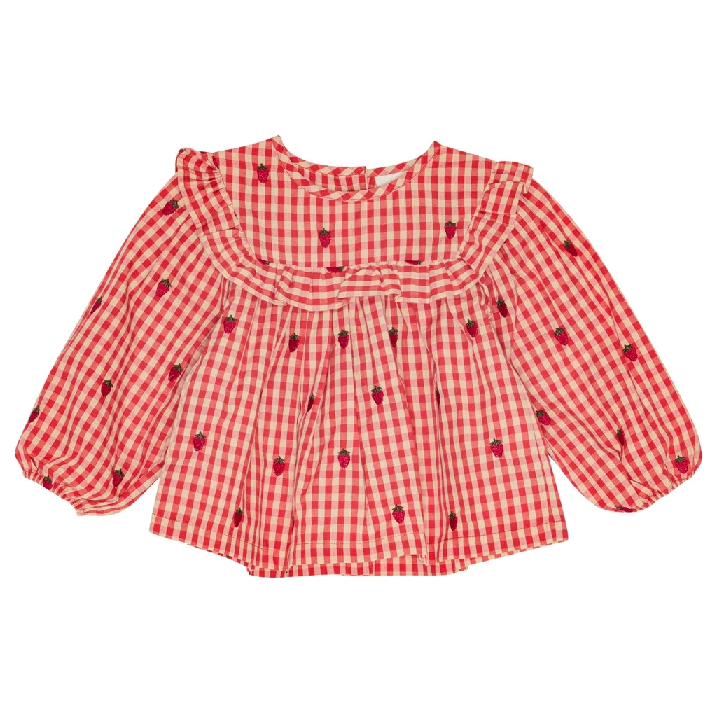 Flöss Aps Molly LS Blouse Blouse Berry Gingham