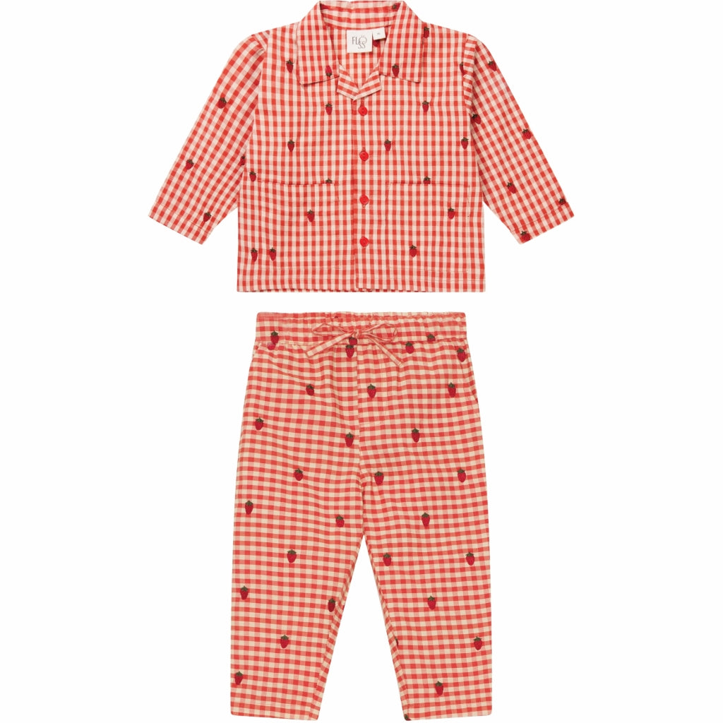 Flöss Aps Molly PJ Shirt Berry Gingham