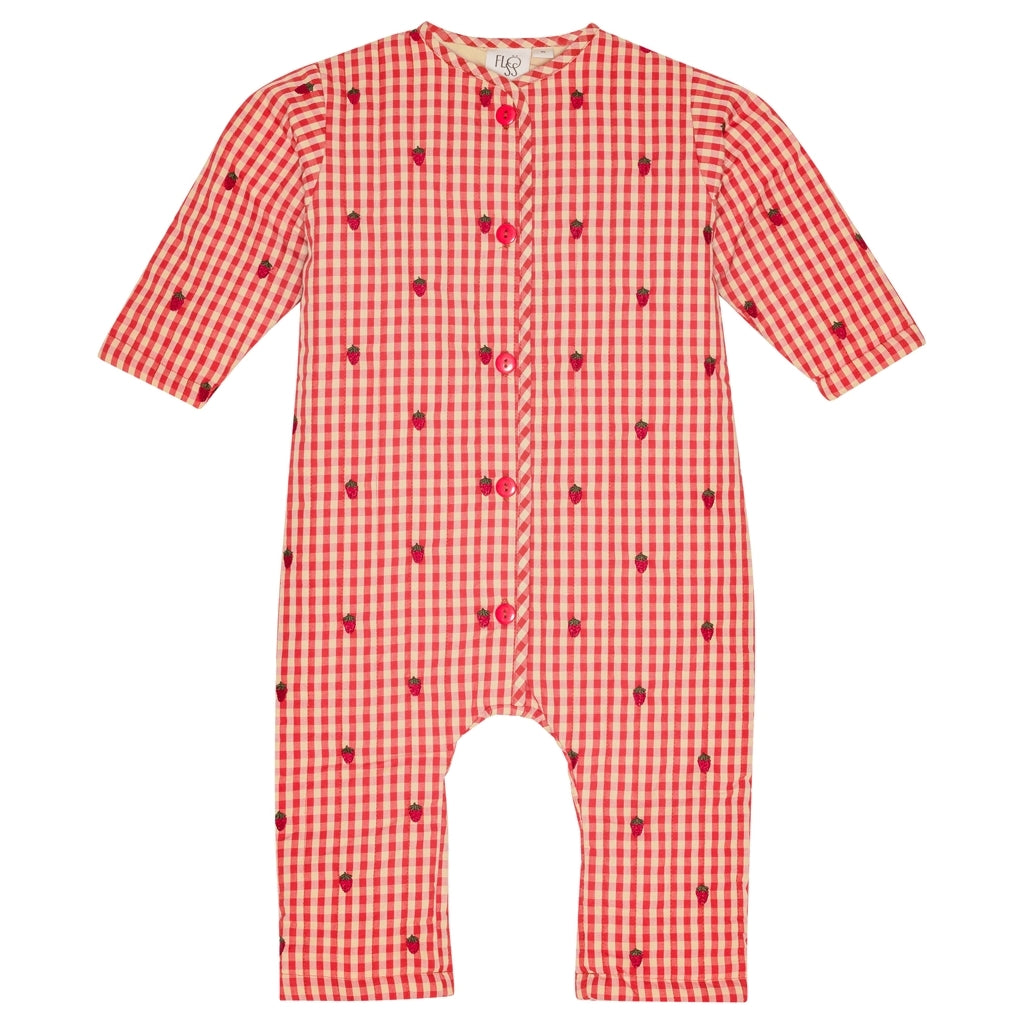 Flöss Aps Molly Padded Onesie Onesie Berry Gingham