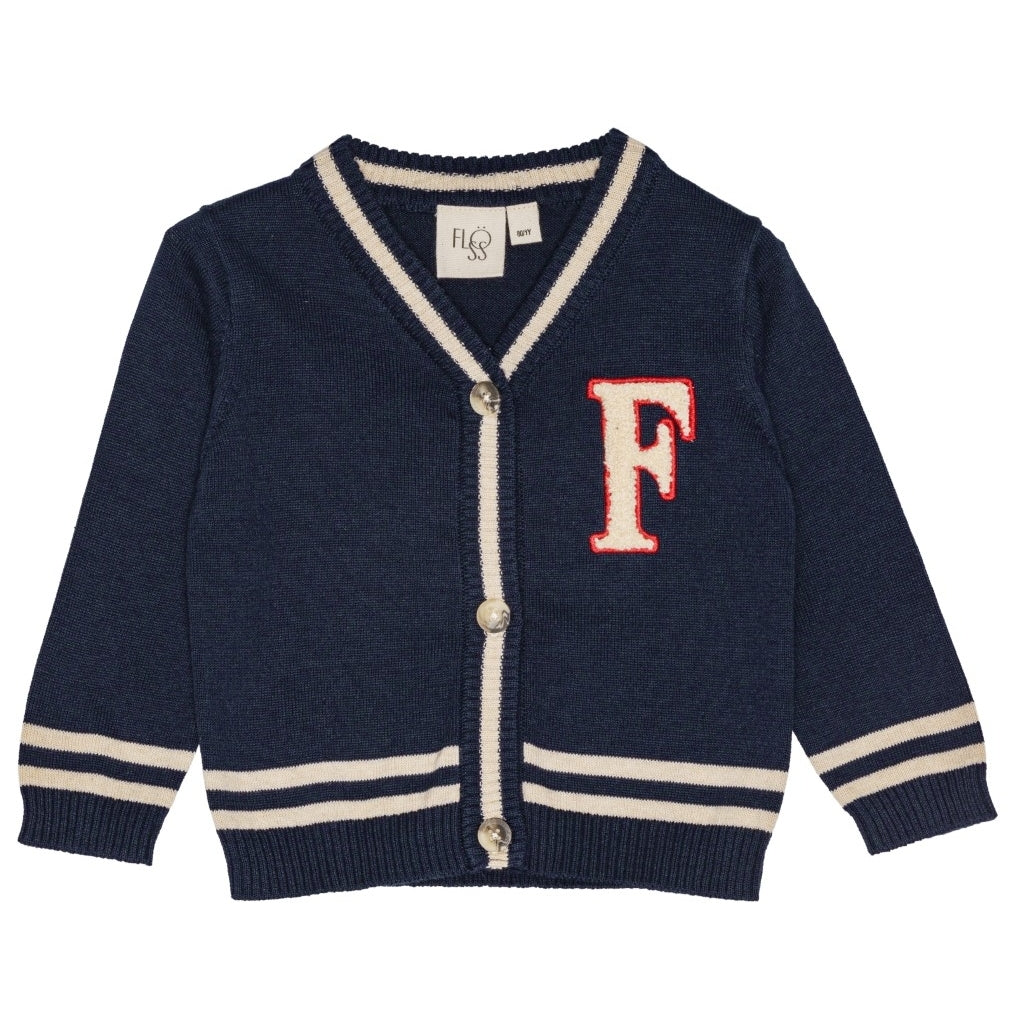 Flöss Aps Oscar Cardigan Cardigan Spring Navy