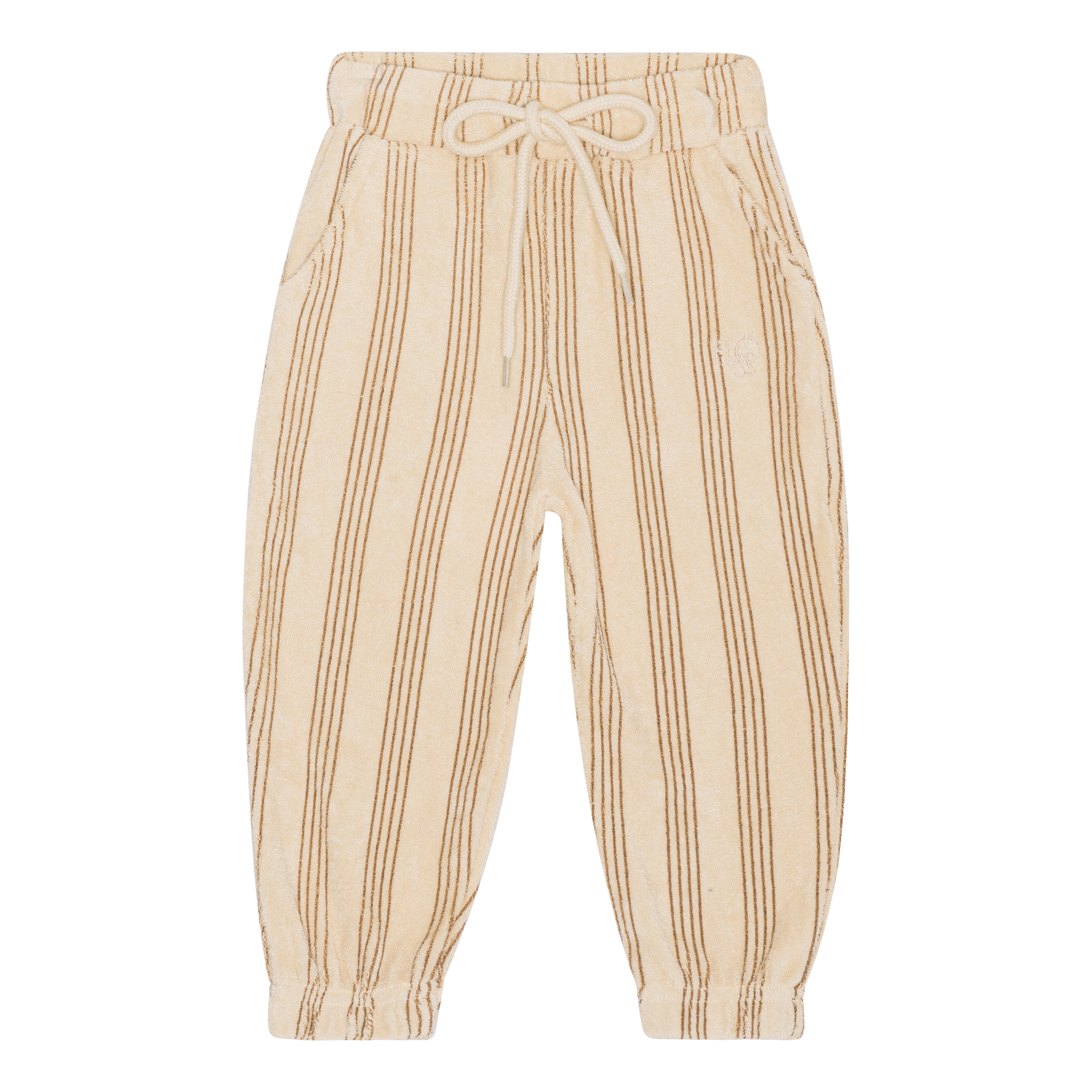 Flöss Aps Pluto Terry Sweatpants Pants Latte stripe print