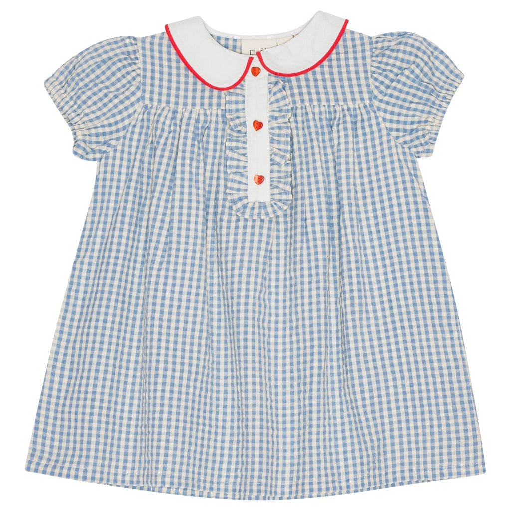 Flöss Aps River Dress Dress Blue/Soft White Gingham