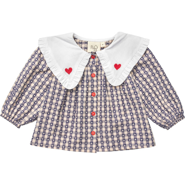 Flöss Aps Selma Blouse  Indigo heart