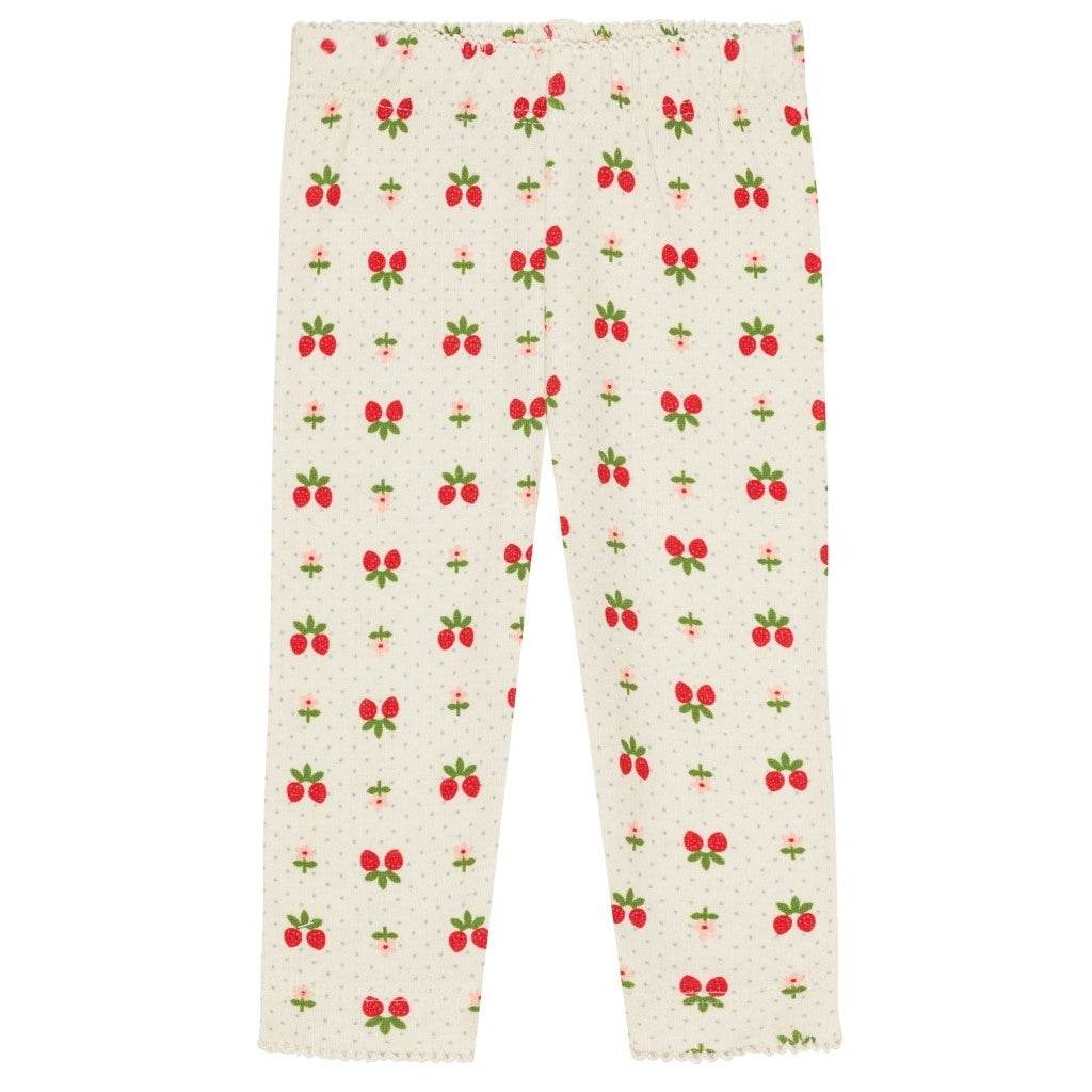 Flöss Aps Sofia Jersey Basic Leggings Leggings Soft White Berry