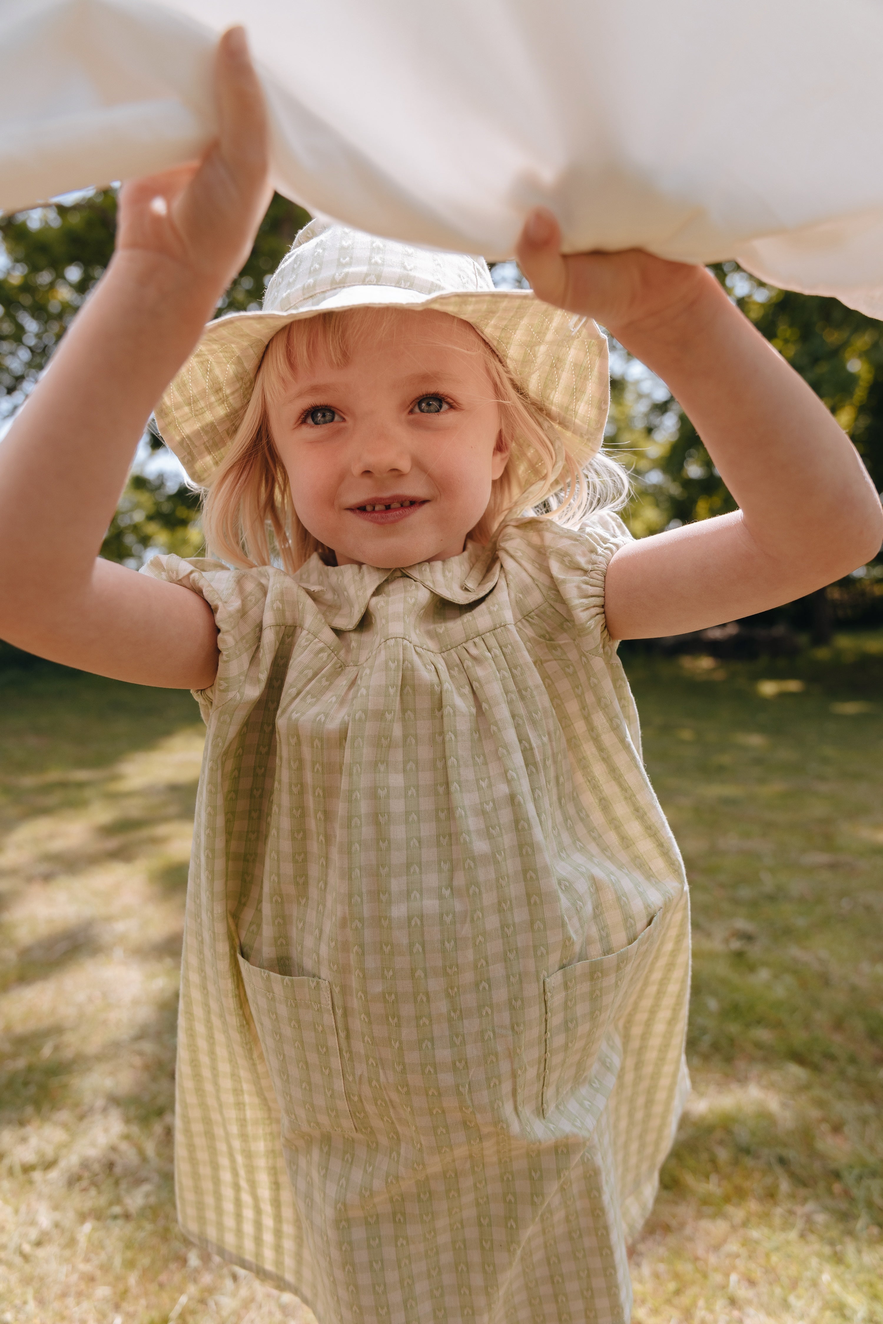 Flöss Aps Stella SS Dress Dress Lime Gingham