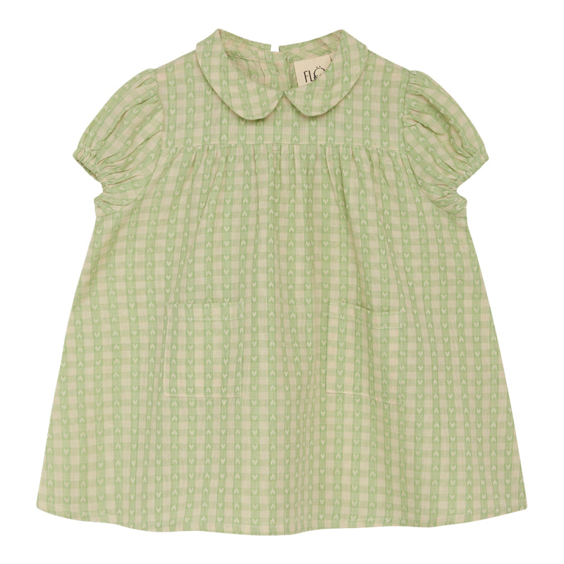 Flöss Aps Stella SS Dress Dress Lime Gingham