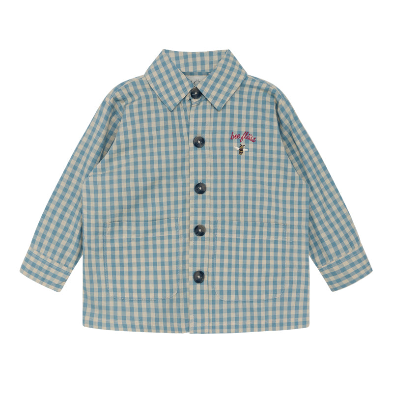 Flöss Aps Svend Overshirt Shirt Blue Gingham