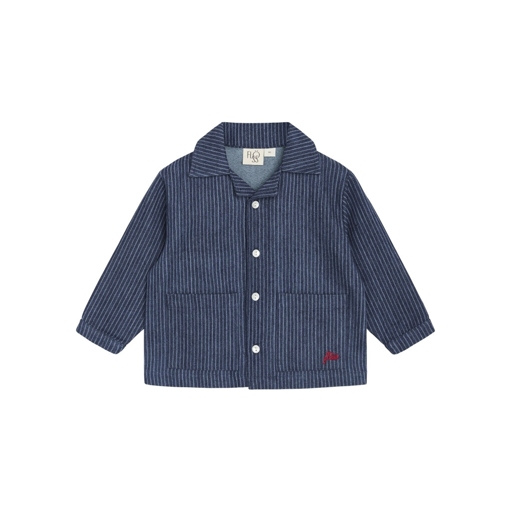 Flöss Aps Willy PJ Shirt Shirt Indigo Stripe