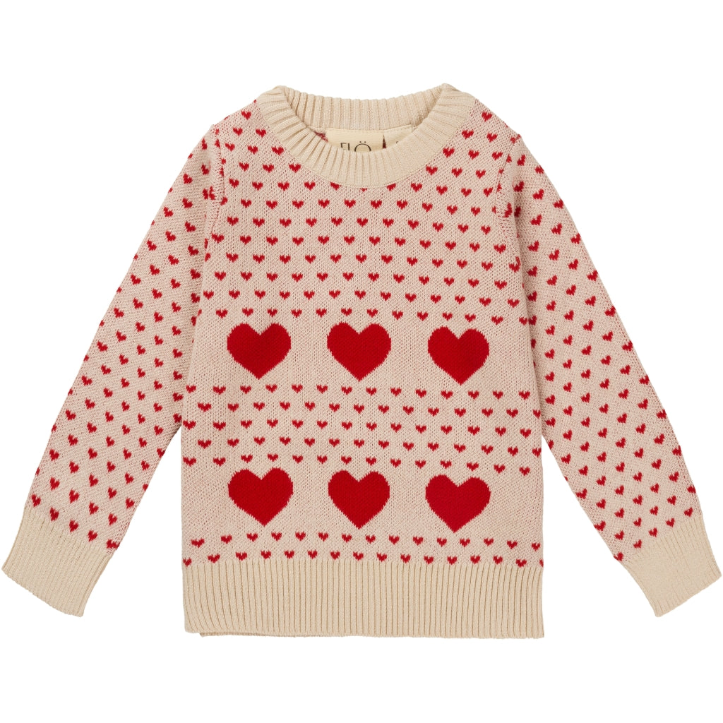 Flöss Aps Zoe Sweater Sweater Ruby Red/Cloud