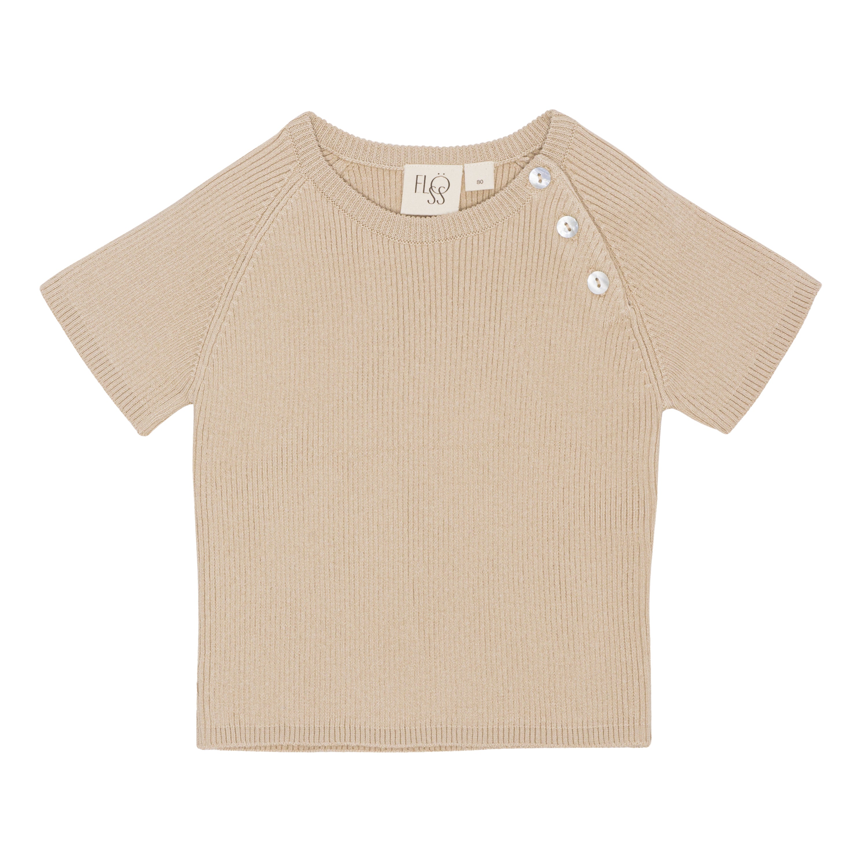 Flöss Aps Flye t-shirt solid Blouse Desert